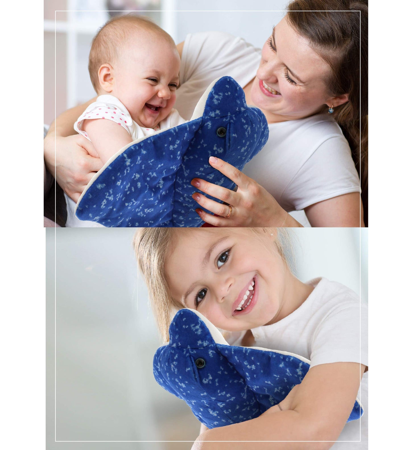 DolliBu Spotted Blue Stingray Plush - Super Soft Stuffed Animal Stingray Toy, Wild Collection Ocean Plush Gift for Kids and Adults, Cute Sea Creature Stuffed Ray - 17 Inches