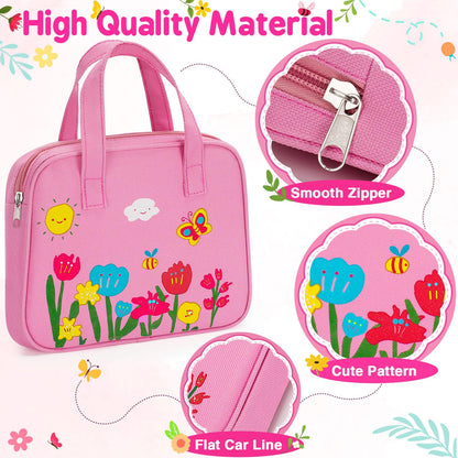Officygnet Play Purse Toy for Girls 3+ Years Old, Toddler Purse Girl Toys with Pretend Makeup Kit, Pretend Princess Play Toy for Little Girl, Birthday for Toddler Girls Age 3+