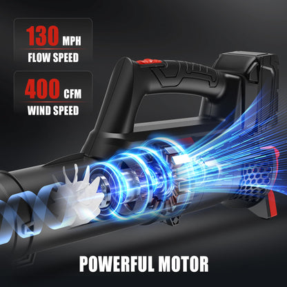 Ultra-Lightweight Cordless Leaf Blower Compatible with Milwaukee M18 Battery (Tool Only) - 400 CFM / 130 MPH, Battery Powered Handheld Blower for Quick Yard, Patio, Garage Cleanup