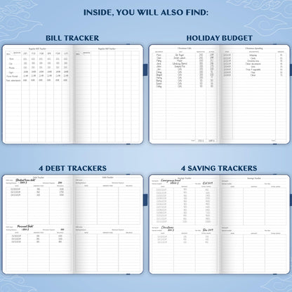 Legend Budget Planner – Financial Organizer Book. Money Account & Expense Tracker Notebook Journal for Household Monthly Budgeting (Mystic Blue)