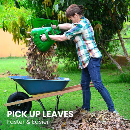 GARDEASE Leaf Scoops: Premium Ergonomic Large Hand Held Rakes for Fast Leaf, Lawn & Grass Removal (1 Pair)