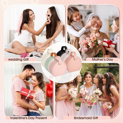 Nosiny 18 Pcs Jewelry Case Travel Small Jewelry Box for Women PU Leather Portable Mini Travel Box for Earrings Rings Necklaces Bracelets Gift Organizer for Wedding Bridesmaid Proposal