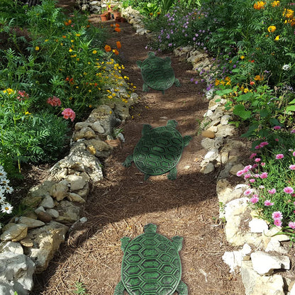 MDLUU Cast Iron Stepping Stone, Turtle Stepping Stone, Decorative Tortoise Flagstone for Lawn, Yard, Garden Walkway