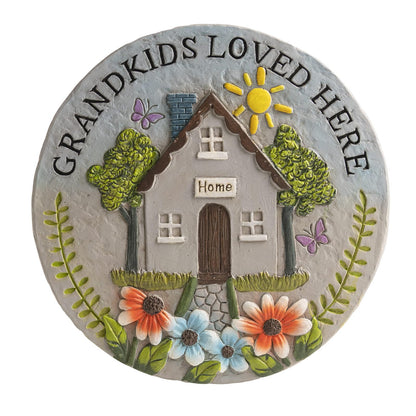 Bechivie Grandma Garden Stepping Stone Yard Walkway Step Stone Grandma Gifts from Grandchildren Home Outdoor Decor Lawn Concrete Stepping Stones with Sayings Outside Decorations