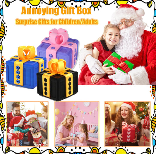 Christmas Stocking Stuffer The Annoying Present，Annoying Gift Box with 3D Printed Screws & Finger Surprise Box， Perfect for Birthdays,Office & Halloween,White Elephant Gifts for Men(Purple)