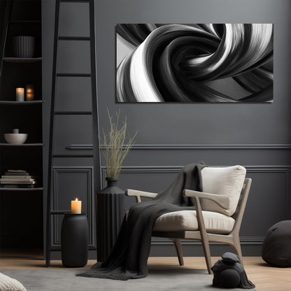 CIRABKY Abstract Canvas Wall Art for Living Room Black and White Wall Decor for Bedroom Minimalist Wall Art for Office 20 x 40 Inch