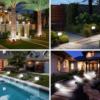nipify Solar Lights Outdoor Waterproof, Motion Sensor Spot Lights- 4 Pack/56 LED/3 Modes Solar Powered Spotlights 2-in-1 Auto On/Off Landscape Lighting for Outside Yard Wall Garden, Cool White