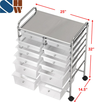 Simple Houseware Utility Cart with 12 Drawers Rolling Storage Art Craft Organizer on Wheels