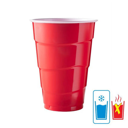 Great Value Red Disposable Plastic Party Cups, 18 oz, 50 Count