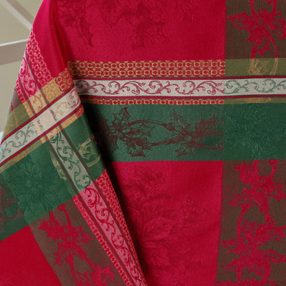 Benson Mills Heavyweight Yarn Dyed Jacquard Fabric Plaid Table Cloth, for Holiday Entertaining, Winter, and Christmas Tablecloth (Holiday Legacy, 52" x 52" Square)