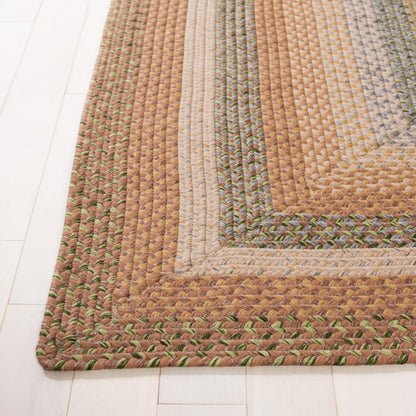 SAFAVIEH Washable Rug Outdoor Braided Collection - 2' x 3', Tan & Multi, Handmade & Reversible, Non-Shedding & Easy to Clean, Ideal for Entryway, Patio, Kitchen, Mudroom, Front Door (BRD314A)