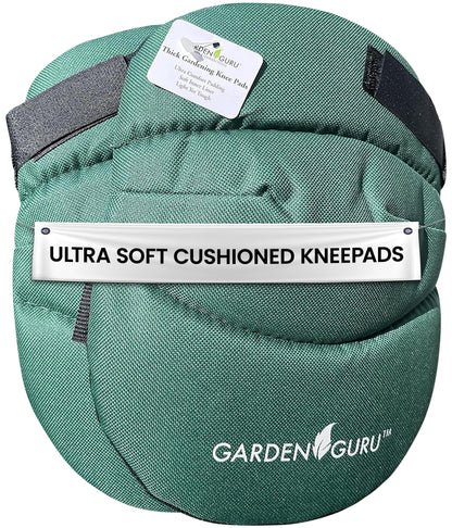 Garden Guru Cushioned Gardening Knee Pads with Adjustable Straps - Soft Inner Liner, Ultra Comfort Padding, Garden Kneelers for Yard Work, Cleaning, Household Chores, Roofing, and More 1 Pack