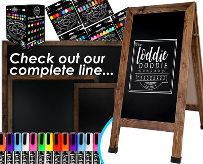 Loddie Doddie Magnetic Whiteboard - 24 x 36 in Rustic Wood Frame - Magnetic Dry Erase Board for Wall - Big White Board for Home Office - Built-in Marker Tray & Message Center