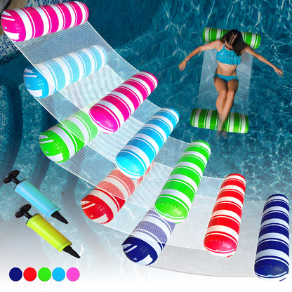 5 Pack Inflatable Pool Floats Adult Size Water Hammock,Hammock Floats for Adults,4-in-1 Multi-Purpose Pool Floating Toys,Pool Rafts Lounge Chairs Floaties,for Adults Vacation Fun and Rest