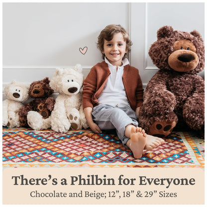 GUND Jumbo Philbin Teddy Bear, Large Teddy Bear, Stuffed Animal for Ages 1 and Up, Plush Toy, Chocolate Brown, 29"