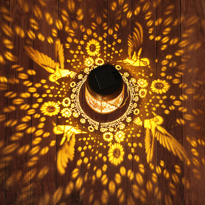 Hummingbird Sunflower Solar Lanterns Outdoor with Shepherd Hook, Birthday Gift Mothers Day Gift for Women Mom Grandma Wife Daughter, Waterproof Hanging Lights, Decor for Yard Garden Patio Porch Lawn