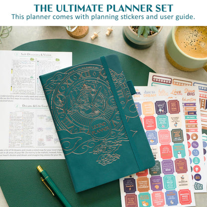 Legend Planner Jan 2026 – Jan 2027 Dated Weekly & Monthly Planner to Hit Your Goals, Increase Productivity & Live Happier. Organizer Notebook & Productivity Journal. A5 Hardcover (Dark Teal)