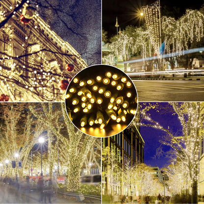 AIDDOMM Christmas Lights Warm White 50 Counts, Christmas Lights Outdoor Warm White Commercial Grade Waterproof IP65, 25Ft 5mm Outdoor Mini LED, Xmas for Tree
