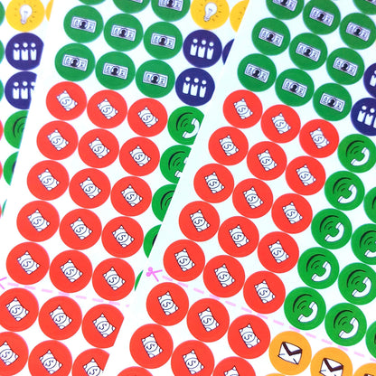 Mirida Planner Stickers – 1700 Productivity Mini Icons for Adults Calendar – Work, Daily To Do, Budget, Family, Holidays, Journaling – Variety Pack with Monthly Tabs
