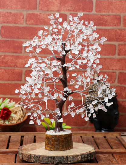 Crocon® Clear Quartz Crystal Tree Birthday Gifts for Women, Men, Friends Healing Crystals Tree of Life Sister Gift for Her, Home Decor, Gift for Mom, House Warming Gift New Home Unique Gifts Idea
