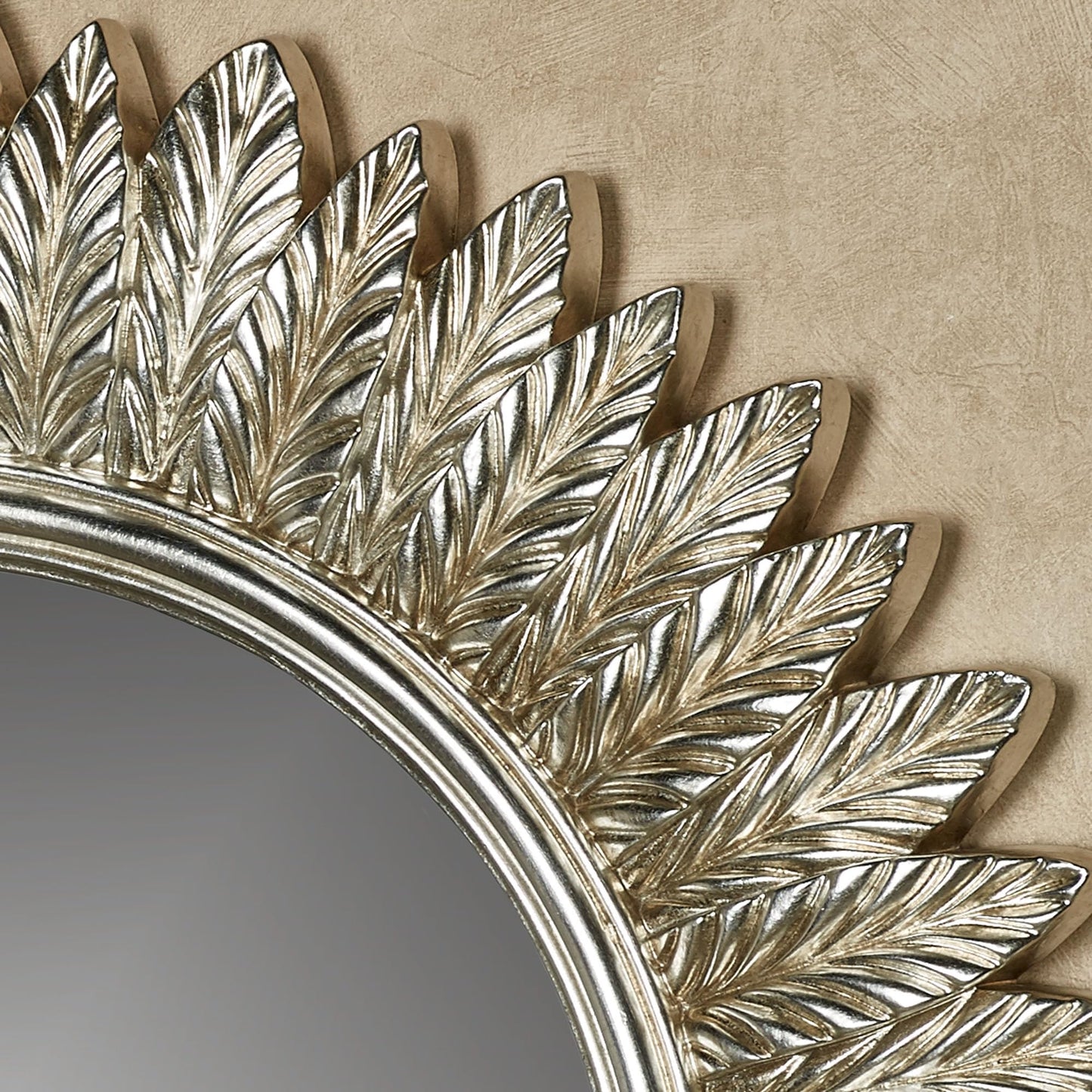Touch of Class Ella Leaves Wall Mirror Silver with Gold