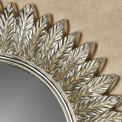 Touch of Class Ella Leaves Wall Mirror Silver with Gold