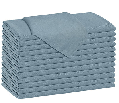 Ruvanti Cloth Napkins Set of 12, 18x18 Reusable Napkins Cloth Washable, Soft & Durable Table Napkin, Poly Cotton Fabric Dinner Napkins for Parties, Christmas, Thanksgiving, Weddings - Teal