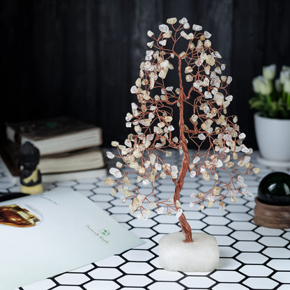 Crocon® Citrine Crystals Tree of Life Quartz Base, Birthday Gifts for Women, Men Home & Office Decor Money Tree Healing Crystals Womens Gifts Ideas House Warming Gift Sister Unique Decoration Present