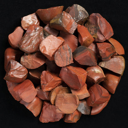 Crocon® 1LB Red Jasper Rough Bulk Rocks Natural Stone Spiritual Gifts Raw Gemstone Crystals and Stones Tumbling Cabbing Polishing Gem Mining Chakra Balancing Reiki Healing Home Office Décor