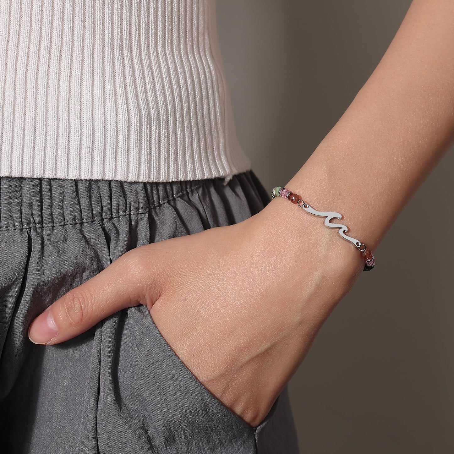 TONY & SANDY Best Friend Friendship Gifts for Women, Wave Friendship Bracelets, Bestie Best Friend Birthday Gifts for Women Female BFF Graduation Her Christmas Easter Teen Adult Mothers Day