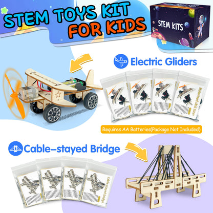 LINAYE 24 Packs STEM Kits for Kids, 6 in 1 Treasure Box Toy Stem Projects Crafts for Kids Age 8-12 Valentines Gifts for Classroom Science Birthday Party Favors Gifts for Boys Girls Ages 8 9 10 11 12