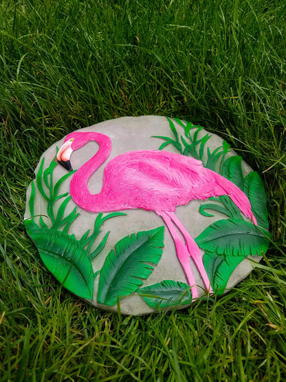 Spoontiques - Garden Décor - Flamingo Stepping Stone - Decorative Stone for Garden