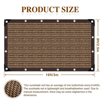 Shade Cloth for Garden,80% Mesh Tarp with Grommets Shade Cloth for Greenhouse,Patio,Vegetables,Plants Cover and Chicken Coops,Coffee Shade Net for Outdoor Garden