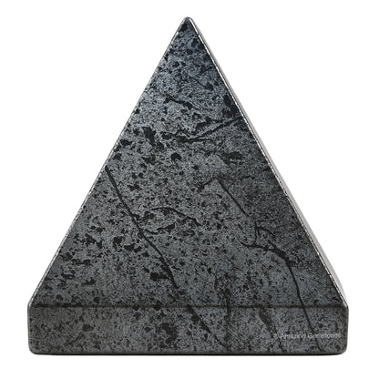 Amazing Gemstone Hematite Pyramid Crystal Healing Stones - 2" Great Pyramid Figurine of Natural Stone Pyramid for Meditation, Reiki, Chakra Balancing and Crystal Pyramids Grid