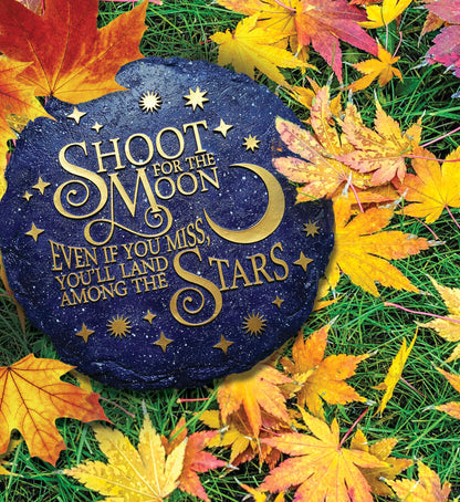 Spoontiques - Garden Décor - Shoot for The Stars Stepping Stone - Decorative Stone for Garden