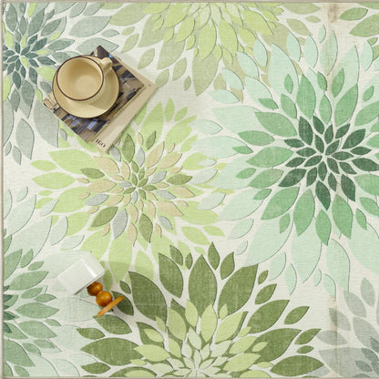 WondRg 8x10 Indoor Outdoor Area Rug Washable Patio Rug Green Non Slip Non Shedding Waterproof Carpet for Living Room Bedroom Camping Porch Backyard Camping RV Balcony Poolside Deck