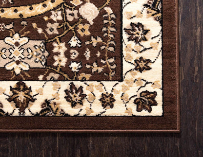 Unique Loom Espahan Collection Area Rug - Cape Cod (7' 10" x 10' Rectangle, Brown/ Beige)