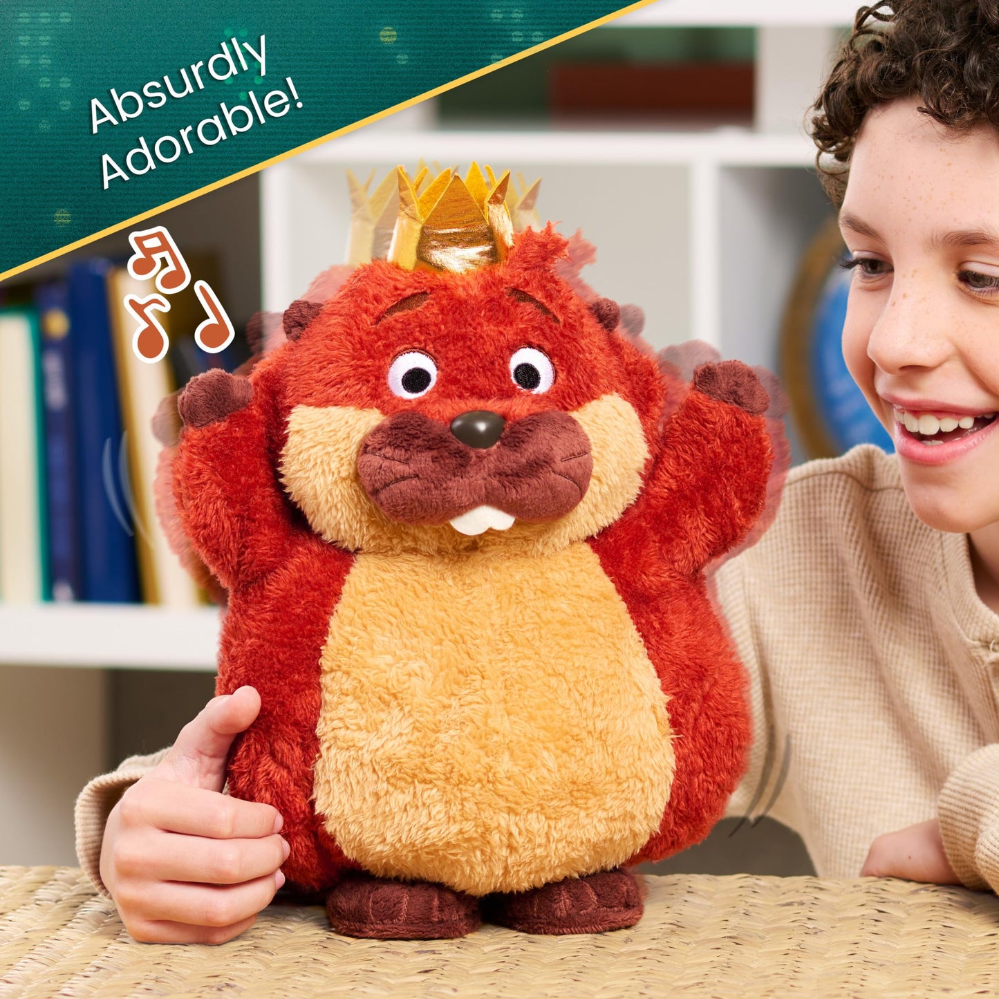 Disney and Pixar's Hoppers Workin' Out King George Feature Plush - Talking & Moving Plush Toy for Kids and Movie Fans, Inspired by The Hoppers Movie, Kids Toys for Ages 3 Up by Just Play