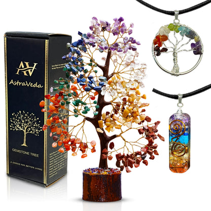 AstraVeda Crystal Tree, Tree of Life, 7 Chakra Stones, Feng Shui, Women Gifts, Healing Crystal, Gemstone, Crystals, Healing Stones, Spiritual Gifts, 300 Beads