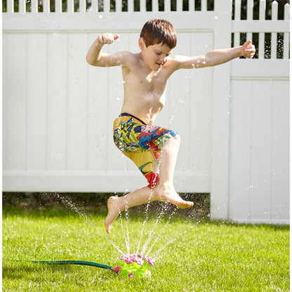 Melissa & Doug Sunny Patch Pretty Petals Flower Sprinkler Toy with Hose Attachment Toddler and Kids Outdoor Water Play Ages 3+