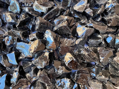 WHOLESALE Raw Black Obsidian Crystals, Natural Black Obsidian Stone, Natural Rough Black Obsidian crystals, Black Obsidian Rough, Black Obsidian Healing Crystals (Black Obsidian, 0.5 Pound)