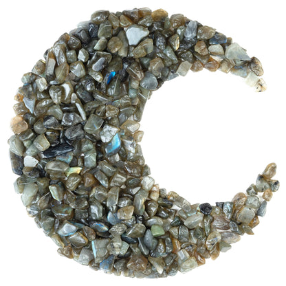 Crocon 1/2 LB Crushed Labradorite Chips Bulk Stones 1100+ Carats Natural Quartz Pieces Irregular Shape Gemstones for House Warming Gifts New Home & Chakra Healing Crystals Home Décor Gifts for Women