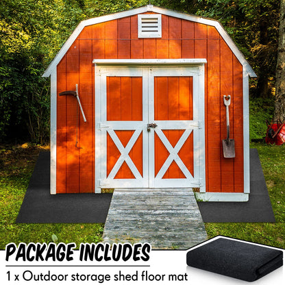 Haull Shed Floor Mat 8.2 x 10.2 ft Outdoor Waterproof Nonslip Durable Storage Sheds Protector Rug for Carport Patio Garage Garden Spring Summer Outdoor, Storage Shed Not Included