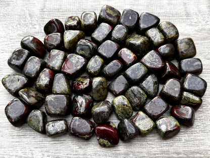 GAF TREASURES 5 Pcs Dragon Blood Jasper Tumbled Stones, Polished Dragon Blood Jasper Gemstone, Dragon Blood Jasper Healing Crystals (Dragon Blood Jasper)