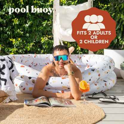 Pool Buoy Round Inflatable Pool with Storage Bag - Premium Outdoor Swimming Pool for Kids, Toddlers, Infants and Adults - Garden and Backyard Pools for Family Summer Pool Party (Luigi Lovegood)
