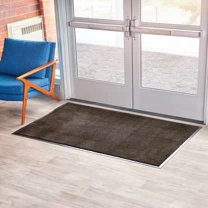 Consolidated Plastics Economy Indoor/Outdoor Entrance Floor Mat with Non-Slip Vinyl Backing, Absorbs Water, 18 Oz Heavy Duty Carpet Rug Commercial Grade (3' x 10', Brown)