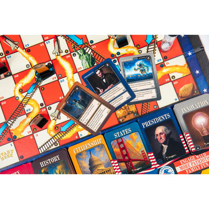 PragerU: Celebrate America - Race to The White House Board Game, USA Trivia Game, America’s 250th Anniversary Edition, Families & Kids 8+, 2+ Players, Made in America