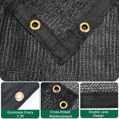 Kesfitt 40% Shade Cloth 20x30 ft, Breathable HDPE Mesh Sun Shade Tarp for Garden & Greenhouse, UV Resistant Outdoor Shade Fabric with Copper Grommets for Plants, Patio, Yard