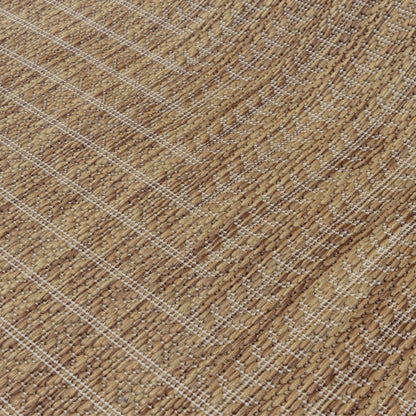 Adiva Rugs Outdoor Indoor Area Rug, Weather Resistant, Easy to Clean, Stain Resistant Floor Mat for Dining Room, Backyard, Deck, Patio (Wooden, 6' x 9')