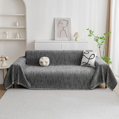 MYSKY HOME Couch Covers for Sofa, Dog Couch Cover Protector, Dark Grey Lines Sofa Covers for Sectional L Shape, Pets Couch Throw Cover Washable Durable Large Couch Cover for Dogs, Cats, 71" X118"